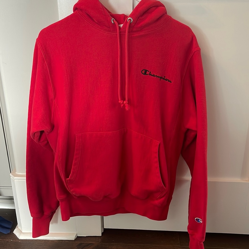 Champion Red Hoodie Small